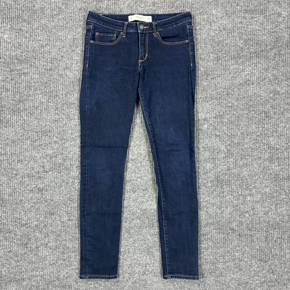 Abercrombie & Fitch A&F Super Skinny Jeans Womens Size 6S Dark Wash Stretch